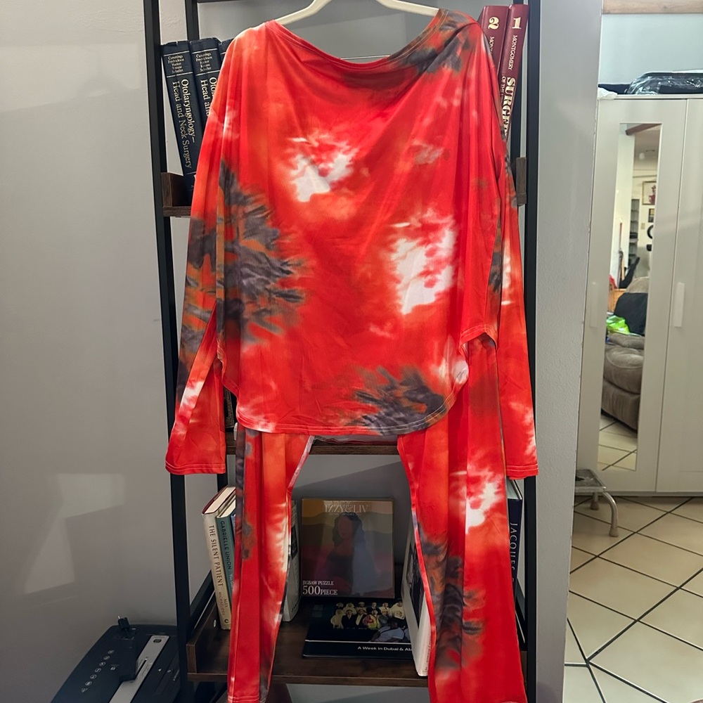 Brand new! Orange Tye Dye pants set